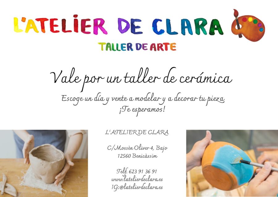 Vale por un taller de cerámica (3h)