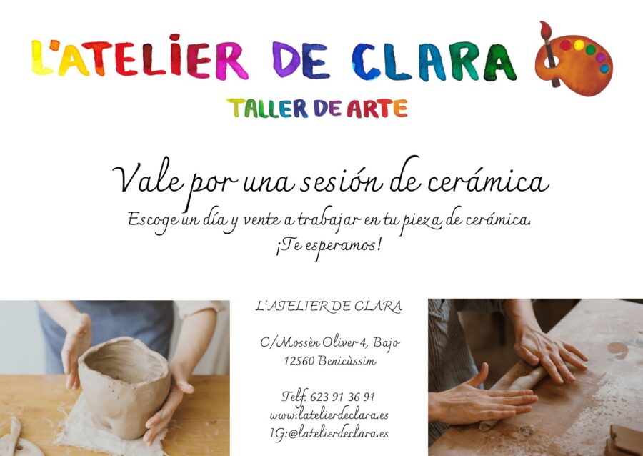 Vale por una sesión de cerámica (2h)