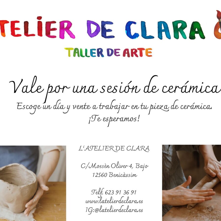 Vale por una sesión de cerámica (2h)