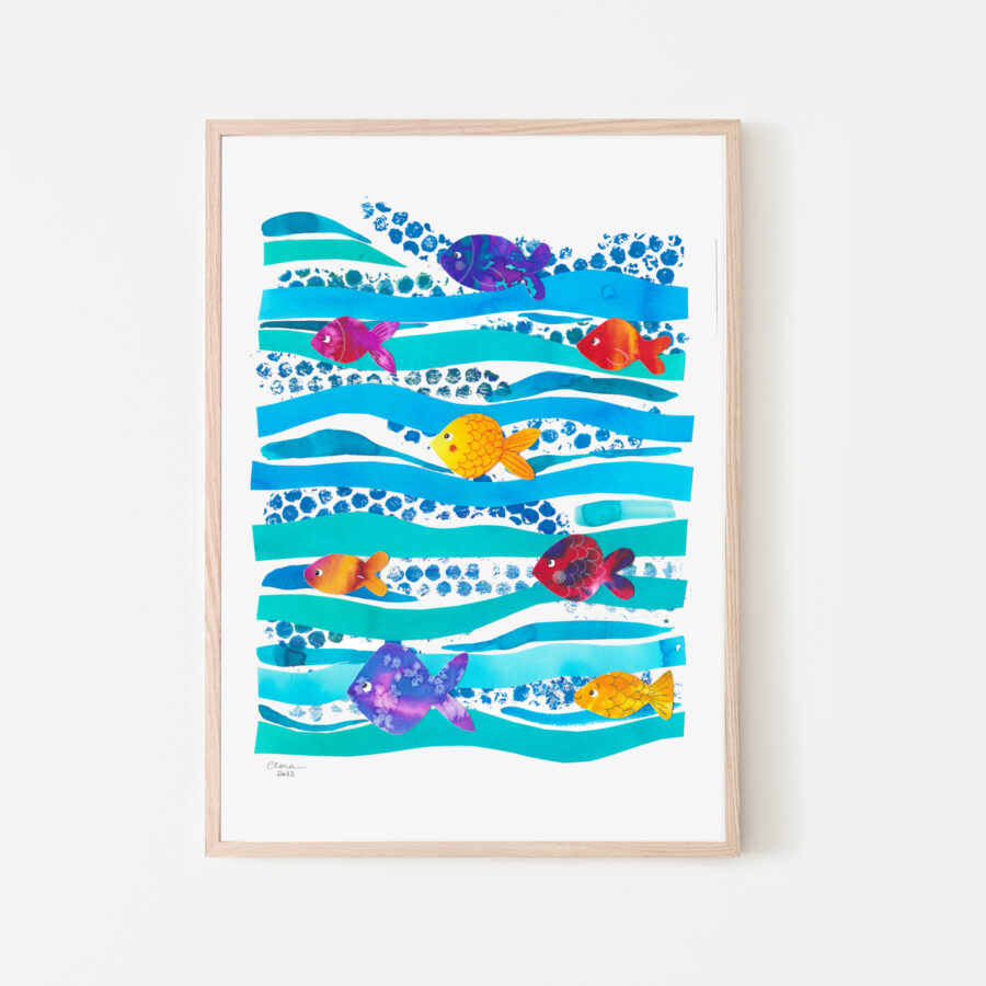 Cala Macarella - Ilustración original 30x40cm