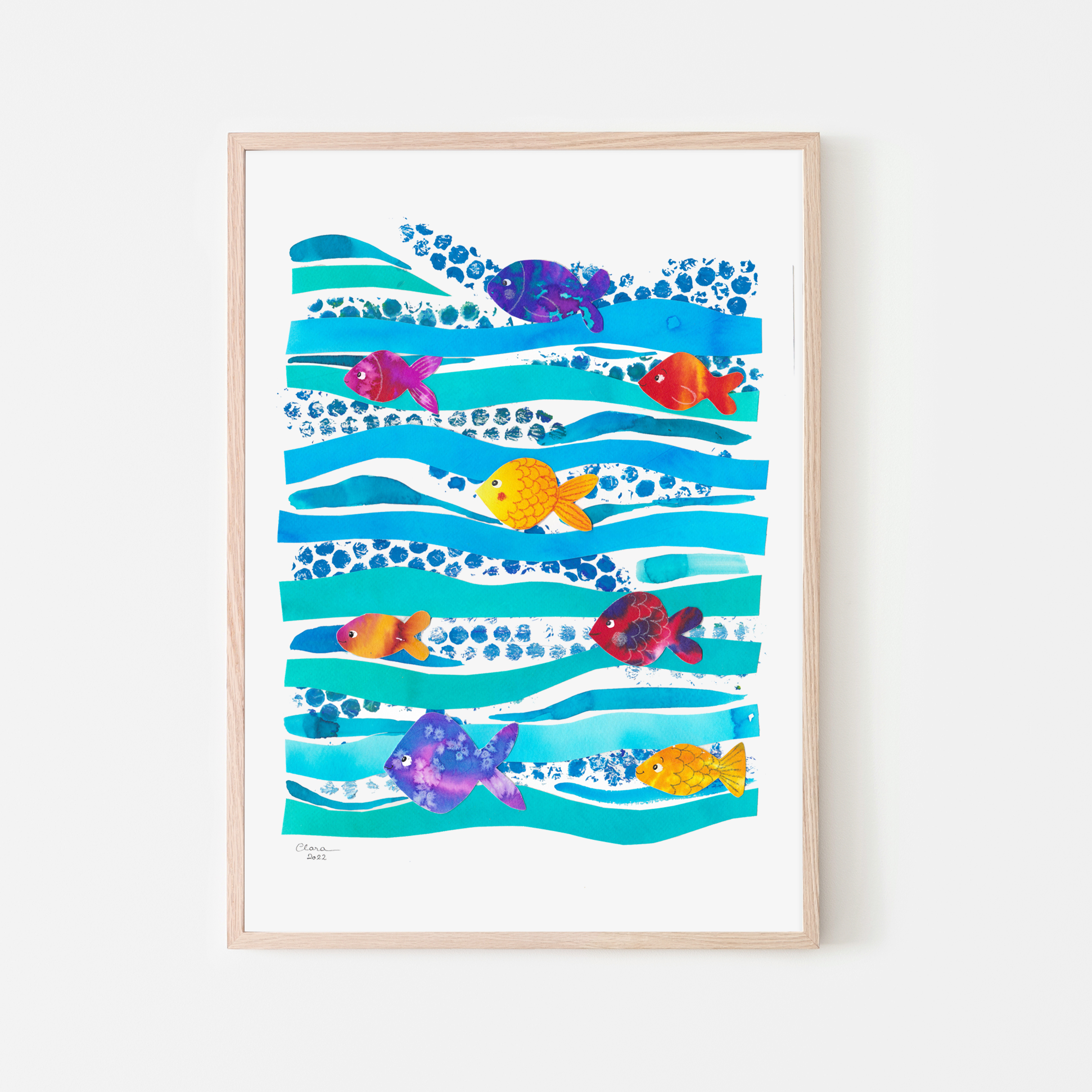 Cala Macarella - Ilustración original 30x40cm